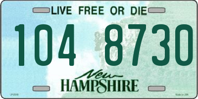 NH license plate 1048730