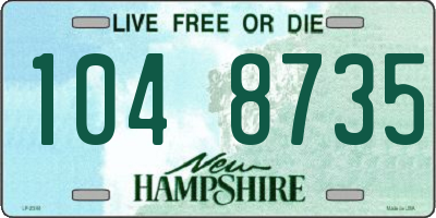 NH license plate 1048735