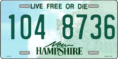 NH license plate 1048736