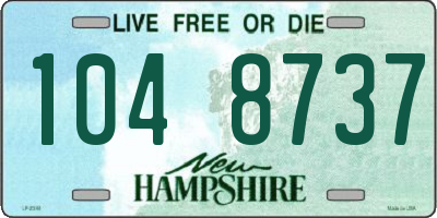 NH license plate 1048737