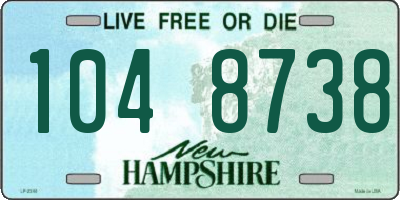 NH license plate 1048738