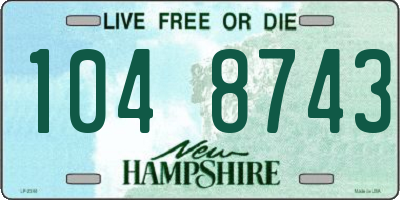 NH license plate 1048743