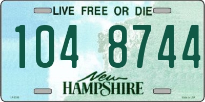 NH license plate 1048744