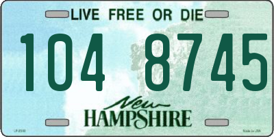 NH license plate 1048745