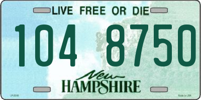 NH license plate 1048750