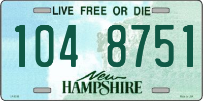 NH license plate 1048751