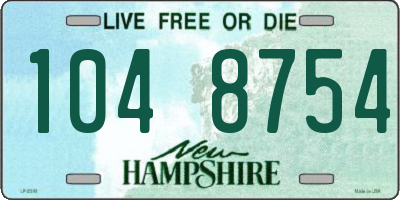 NH license plate 1048754