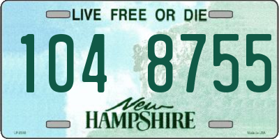 NH license plate 1048755