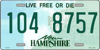 NH license plate 1048757