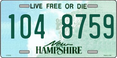 NH license plate 1048759