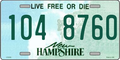 NH license plate 1048760
