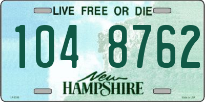 NH license plate 1048762
