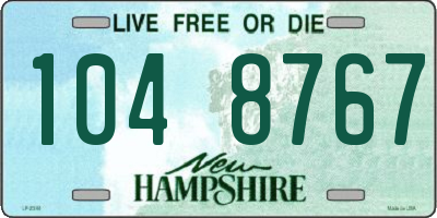 NH license plate 1048767