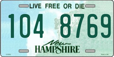 NH license plate 1048769