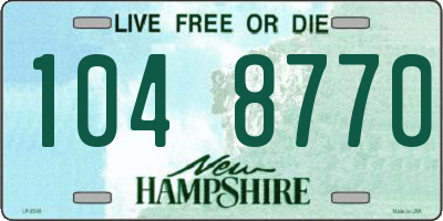 NH license plate 1048770