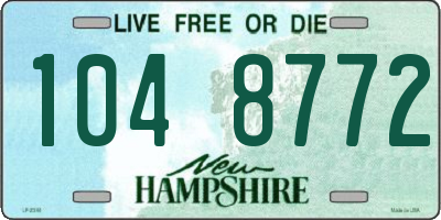 NH license plate 1048772