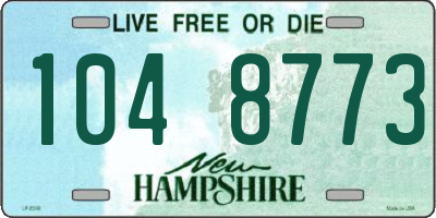 NH license plate 1048773