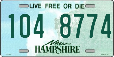 NH license plate 1048774