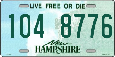 NH license plate 1048776