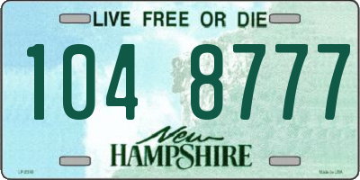 NH license plate 1048777