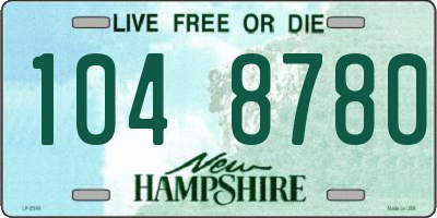 NH license plate 1048780