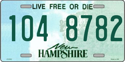 NH license plate 1048782