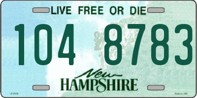 NH license plate 1048783