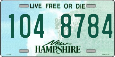 NH license plate 1048784