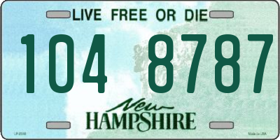 NH license plate 1048787