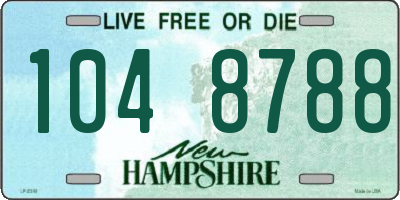 NH license plate 1048788