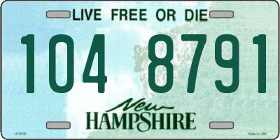 NH license plate 1048791