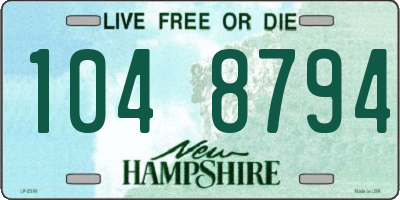 NH license plate 1048794