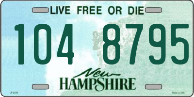 NH license plate 1048795