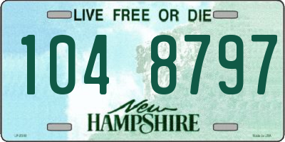 NH license plate 1048797
