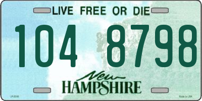 NH license plate 1048798