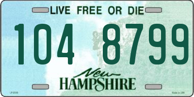 NH license plate 1048799