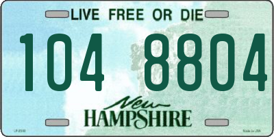 NH license plate 1048804