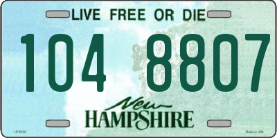 NH license plate 1048807