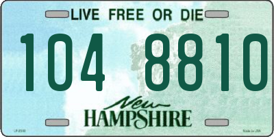 NH license plate 1048810