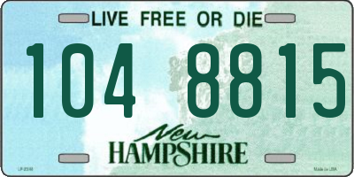 NH license plate 1048815