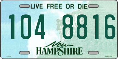 NH license plate 1048816
