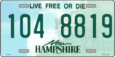 NH license plate 1048819