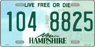 NH license plate 1048825