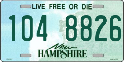 NH license plate 1048826