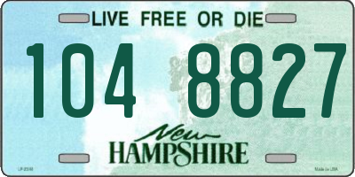 NH license plate 1048827