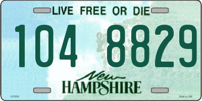 NH license plate 1048829