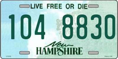 NH license plate 1048830