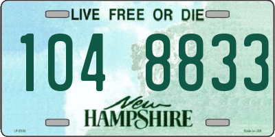 NH license plate 1048833