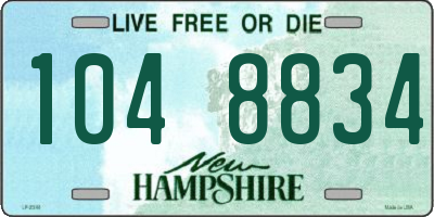 NH license plate 1048834