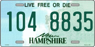 NH license plate 1048835